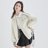 VEGACHANG女士机车风PU皮拼色外套