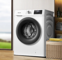 PLUS会员！Hisense海信纤薄系列HG90DG12F滚筒洗衣机9kg陶瓷白