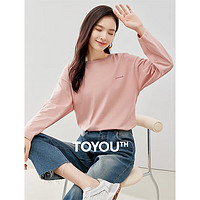 TOYOUTH初语2024秋季新款多色百搭纯棉T恤
