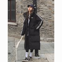 似水年华2024新款冬季羽绒棉服长款棉衣过膝韩版宽松加厚棉袄外套