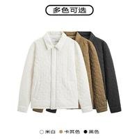 GXG男士简约绗线宽松衬衫式棉夹克