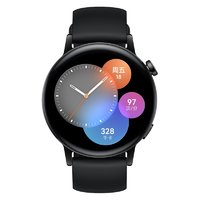 HUAWEI 華為 WATCH GT3 活力款 智能手表 42mm 黑色不銹鋼表殼 黑色橡膠表帶（血氧、GPS)