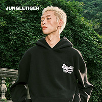 丛林老虎花卉刺绣情侣帽衫男女2024春秋季潮牌高街连帽卫衣外套
