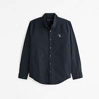 Abercrombie&amp;Fitch男装24春款美式经典小麋鹿经典通勤牛津衬衫KI125-4007海军蓝XS(170/84A)