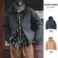 MADEN马登复古白鸭绒羽绒服防风保暖卡其色