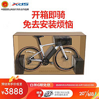 XDS喜德盛公路自行车24款AD350内走线车架油刹20速变速奶油黄/白（桶轴版）510（推荐身高175-185cm）
