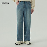 COKEINOKEIN牛仔裤男直筒宽松休闲长裤春夏复古水洗高街潮流vibe阔腿裤
