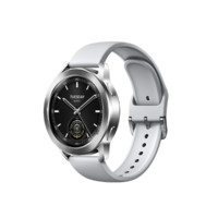 Xiaomi小米WatchS3蓝牙版智能手表47mm银色氟橡胶表带