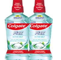 Colgate高露洁清新盐爽漱口水500mlx2瓶