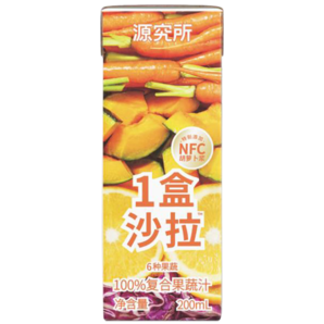 源制所芒果胡蘿卜味果蔬汁混合NFC粉芭樂漿100%復合果蔬汁200ml*12瓶裝