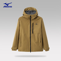 Mizuno 美津濃 戶外夾克男女春秋薄款單層外套防風(fēng)防水登山服RTA2CC3104 深駝色 3XL