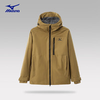 Mizuno 美津濃 戶外夾克男女春秋薄款單層外套防風防水登山服RTA2CC3104 深駝色 3XL