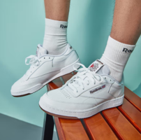PLUS会员！Reebok锐步CLUBC85男女款板鞋FZ6012
