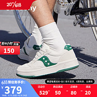 saucony 索康尼 CROSS JZ板鞋男女低幫夏季透氣百搭休閑運(yùn)動(dòng)鞋子男 米綠 35.5