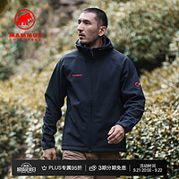 MAMMUT 猛犸象 經(jīng)典標(biāo)Clion防風(fēng)抓絨保暖加厚軟殼 黑色 L