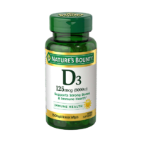NATURE'SBOUNTY自然之宝维生素D3软胶囊中老年补钙美国原装进口1瓶高含量｜5000IU*150粒