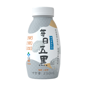 李子園每日五黑奶植物蛋白飲品0乳糖280ml*8瓶裝中秋送禮