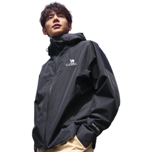 駱駝（CAMEL）雨神戶(hù)外沖鋒衣戶(hù)外登山服防風(fēng)防水時(shí)尚運(yùn)動(dòng)外套 A13CATR157，幻影黑，男 XL