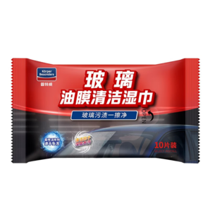 固特威 汽車玻璃油膜去除濕巾車載黑科技車窗清潔劑強(qiáng)力除蟲膠強(qiáng)力去污 玻璃濕巾單包 77g 1袋 【兩件起拍】