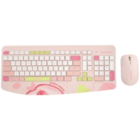 迪摩（DEARMO）MK8800无线键盘鼠标套装2.4g无线键鼠套装笔记本台式电脑键鼠套装缤纷系列青提蜜桃