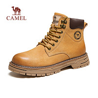 白條支付減150元！CAMEL 駱駝 丁真同款經(jīng)典馬丁靴復(fù)古厚底增高款戶(hù)外工裝大黃靴 G13W136121 駝色/咖啡 41