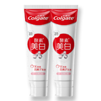 高露洁（Colgate）酵素亮白去黄去渍防渍美白牙膏120gx2支白桃味清新口气