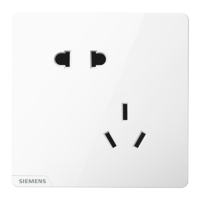 西门子（SIEMENS）墙壁开关插座面板皓彩系列白色斜五孔插座二三插