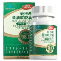 中体健臣96.1%高纯度epa鱼油软胶囊60粒*1瓶蓝帽子辅助降血脂omega3欧米伽中老年成人深海鱼油