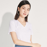 MindBridge女士纯色v领纯棉T恤WM0072B7001207