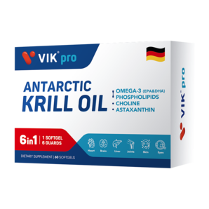 VIKpro純南極磷蝦油軟膠囊60粒 高純度魚油升級73.2%磷脂 易吞服通血管降血脂 omega-3蝦青素DHA 中秋禮品
