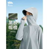 Beneunder蕉下防晒衣女防晒服冰丝凉感防紫外线黑胶宽帽檐-披肩款升级远山灰M
