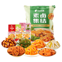 比比赞（BIBIZAN）素卤礼包40包魔芋爽豆干海带片脆笋即食素卤休闲零食大礼包548g
