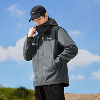 PioneerCamp拓路者防风防水外套三防夹克户外休闲宽松连帽工装春秋款