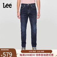 Lee 李 24早春705標(biāo)準(zhǔn)錐形深藍(lán)色男牛仔褲潮流LMB1007053QJ 深藍(lán)色