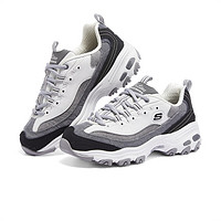 SKECHERS斯凯奇D'Lites女子休闲运动鞋149906/BKGY黑色/灰色35