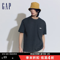 Gap 蓋璞 男女裝夏季新款棉質(zhì)logo口袋短袖T恤 546493