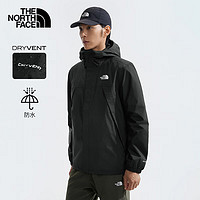 THENORTHFACE北面冲锋衣男户外防风防泼单层硬壳外套7QOH黑色/4H0S4H0/黑色S/165
