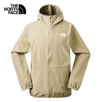 THE NORTH FACE 北面 防曬衣男戶外皮膚衣防風夾克風衣春上新7WCY 卡其色/3X4 XL