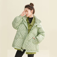 COMBO康博反季清仓！棋盘格女士羽绒服90绒
