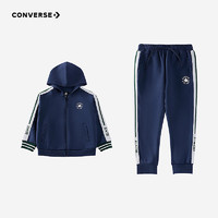 CONVERSE 匡威 男童外套長褲套裝 藏青藍