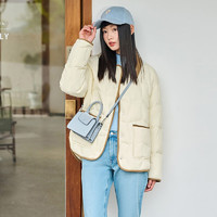 TANBOER坦博尔明星款秋冬羽绒服女轻薄短款时尚翻领韩版百搭外套支付券支付！