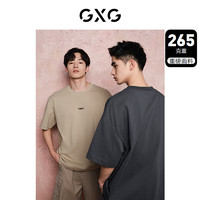 GXG男士重磅绣花短袖T恤265g