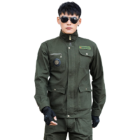 鸿赫纯棉耐磨工作服套装男劳保服春秋季电焊工服防烫建筑工装汽修户外A款-福利款（纯棉）185/3XL（推荐165-180斤）