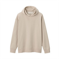 MUJI 無(wú)印良品 無(wú)印良品 MUJI 男女通用 緊密編織 毛圈棉 套頭衛(wèi)衣 象牙色 S-M