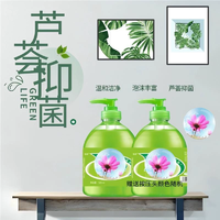 正品芦荟抑菌消毒清香型按压式洗手液家用学校单位商用通用型超值