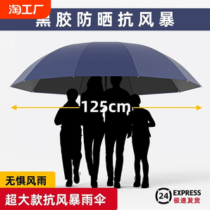 雨傘大號超大男女雙人手動晴雨兩用加大加固學(xué)生折疊加厚遮陽暴雨