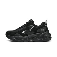 SKECHERS斯凯奇男士时尚绑带运动鞋118324全黑色/BBK39