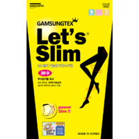 Let'sslim丝袜女性感夏季连裤袜子韩国美腿塑形防勾丝压力袜薄长高筒袜30D30D肤色1双