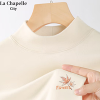 La Chapelle City 拉夏貝爾 半高領(lǐng)德絨女士打底衫