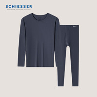SCHIESSER舒雅男士舒美棉3A抗菌圆领秋衣秋裤套装